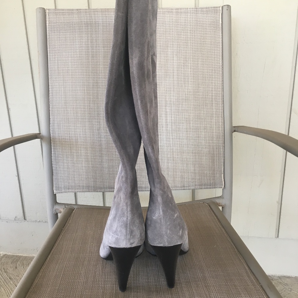 MICHAEL KORS COLLECTION Italy Gray Suede Tall Boots - Picture 8 of 13